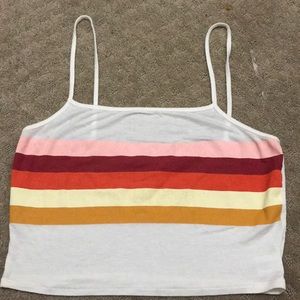 PAC sun striped crop top